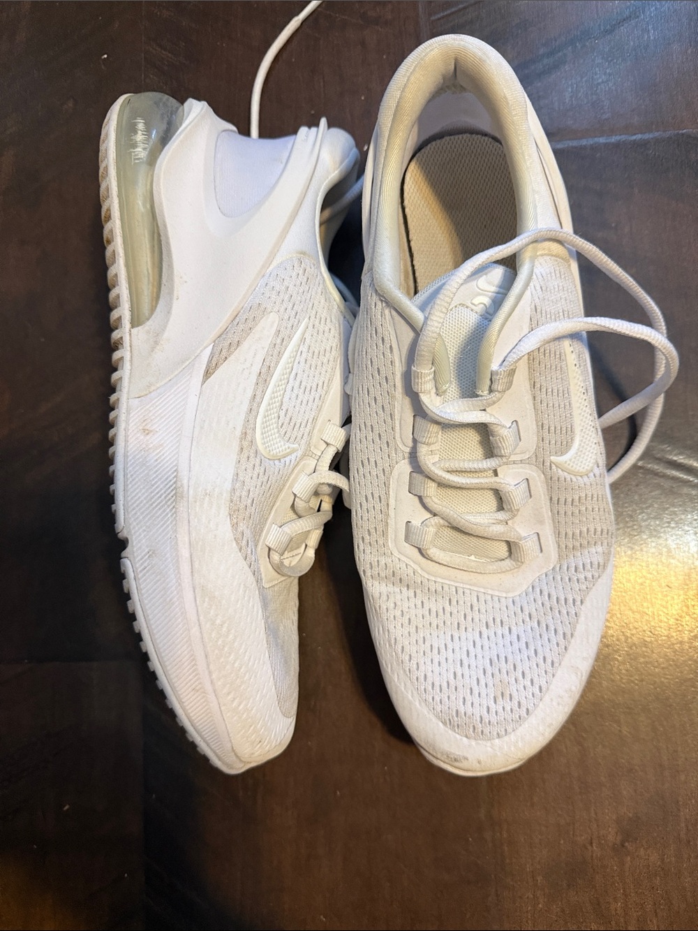 Nike Women’s White Mesh Lace-Up Sneakers